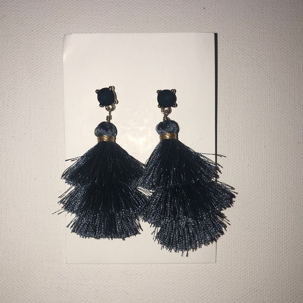 LOFT tiered tassel earrings